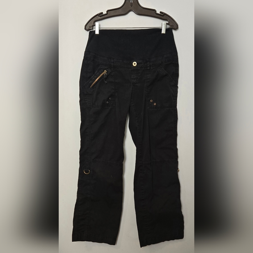 Thyme Black Convertible Maternity Pants  size MED